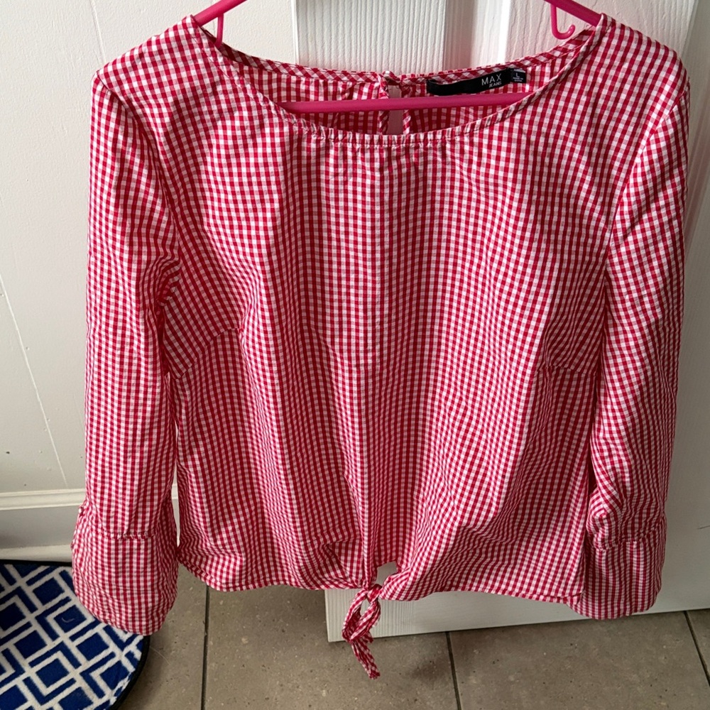 Max Jeans Red Checkered Top